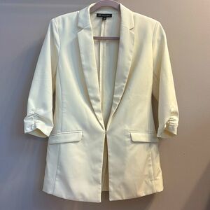 INC ivory boyfriend jacket